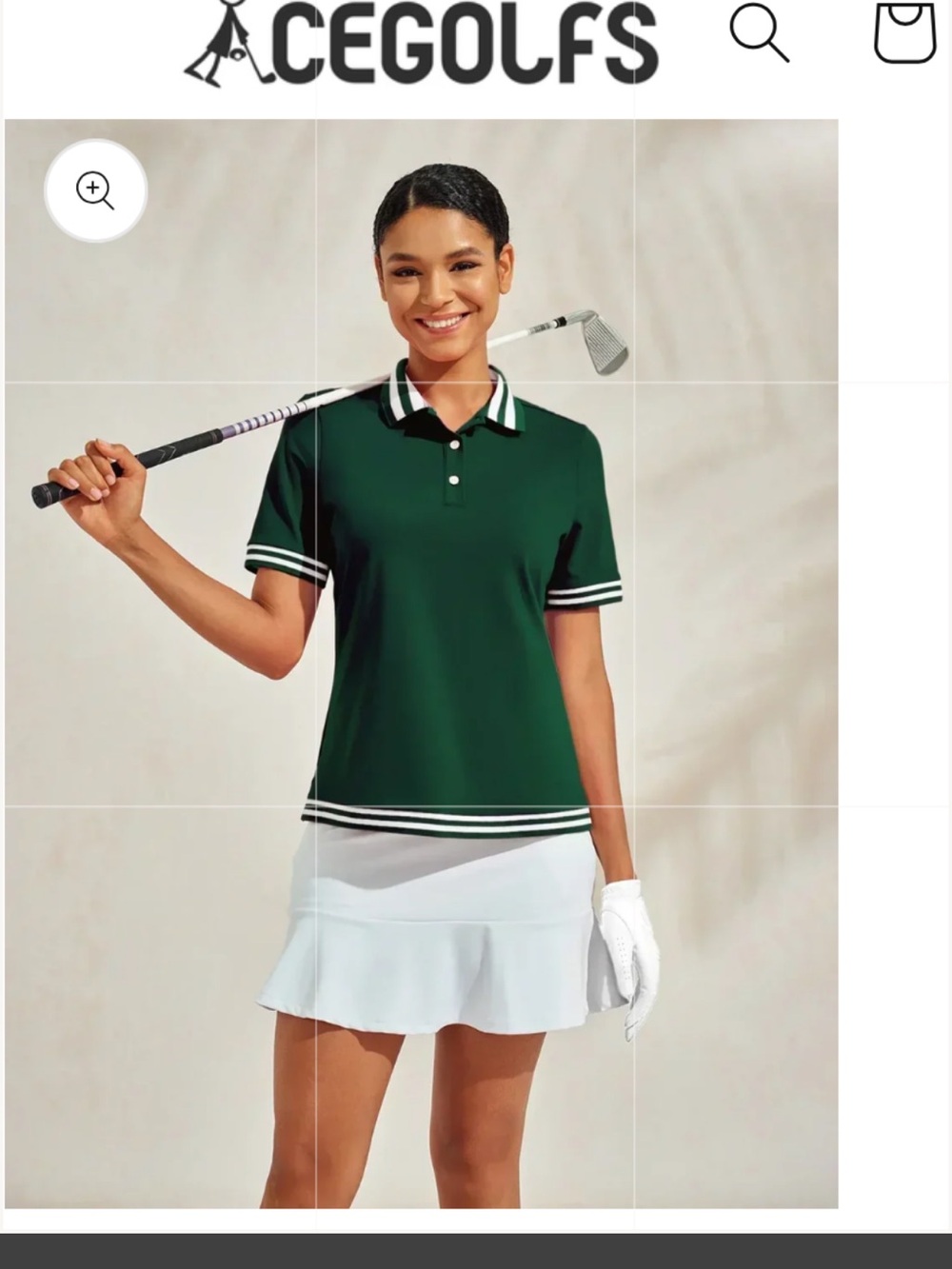 Women’s Dark Green Golf Polo Jersey with Contrast Stripe Trim NWT size medium